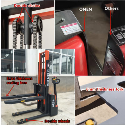 بيع المصنع OEM الثقيلة EPS الكهربائية Walkie Stacker شاحنة الرفع مع منفذ شاحن البطارية الخارجية 